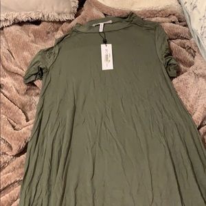 Olive green T-shirt dress